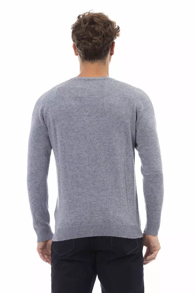 Alpha Studio Light Blue Viscose Sweater