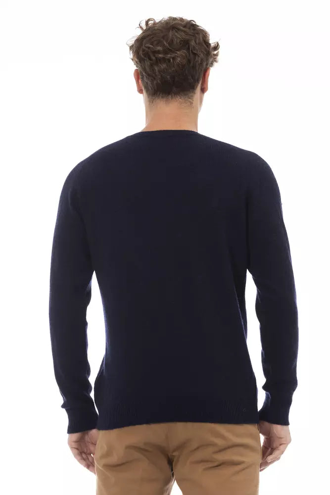 Alpha Studio Blue Viscose Sweater