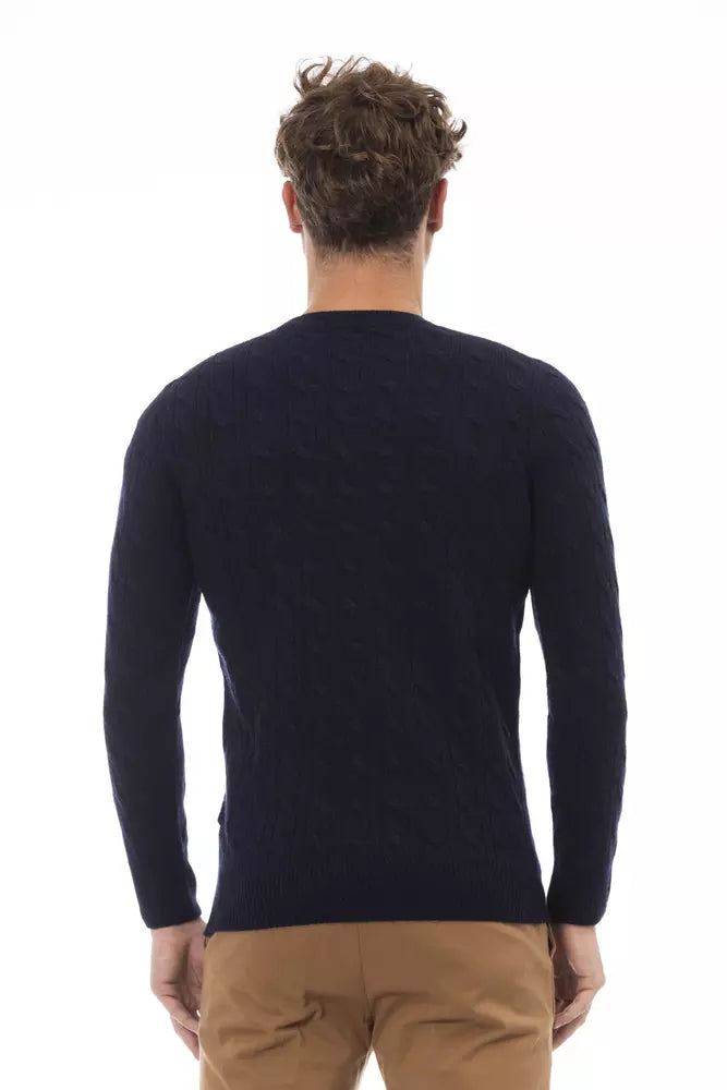 Alpha Studio Blue Viscose Sweater