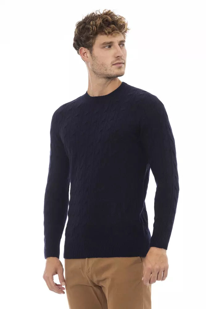 Alpha Studio Blue Viscose Sweater