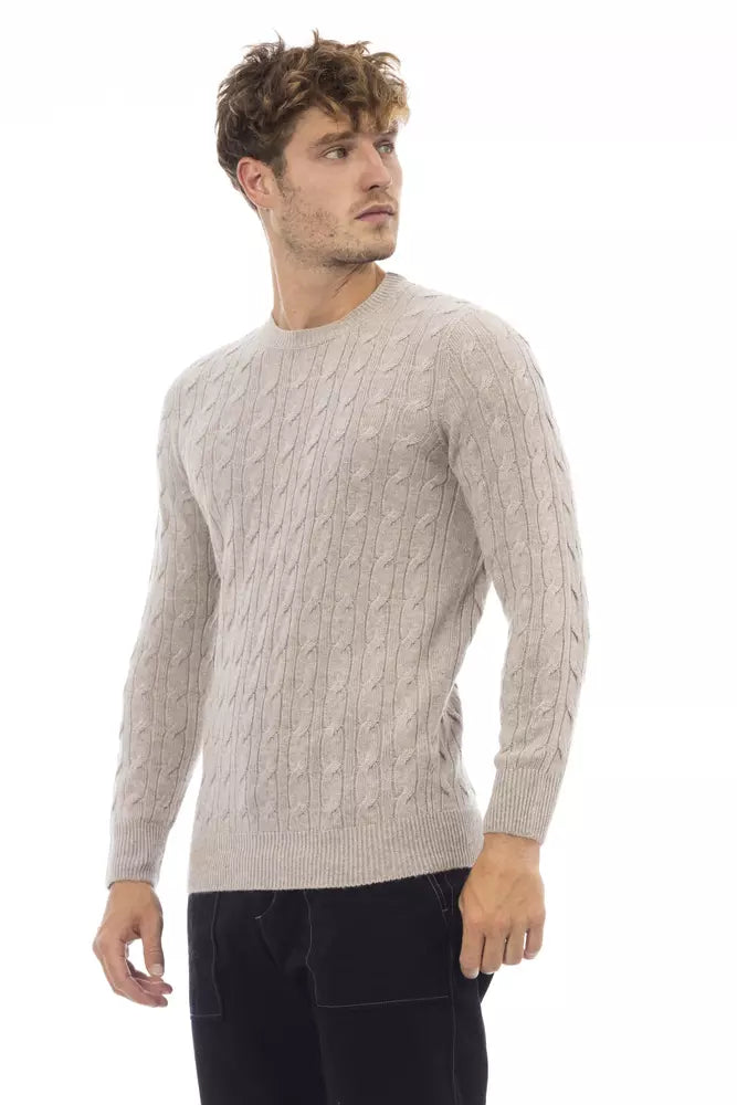 Alpha Studio Beige Viscose Sweater