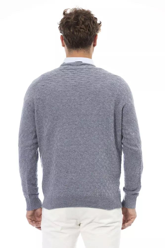 Alpha Studio Light Blue Viscose Sweater