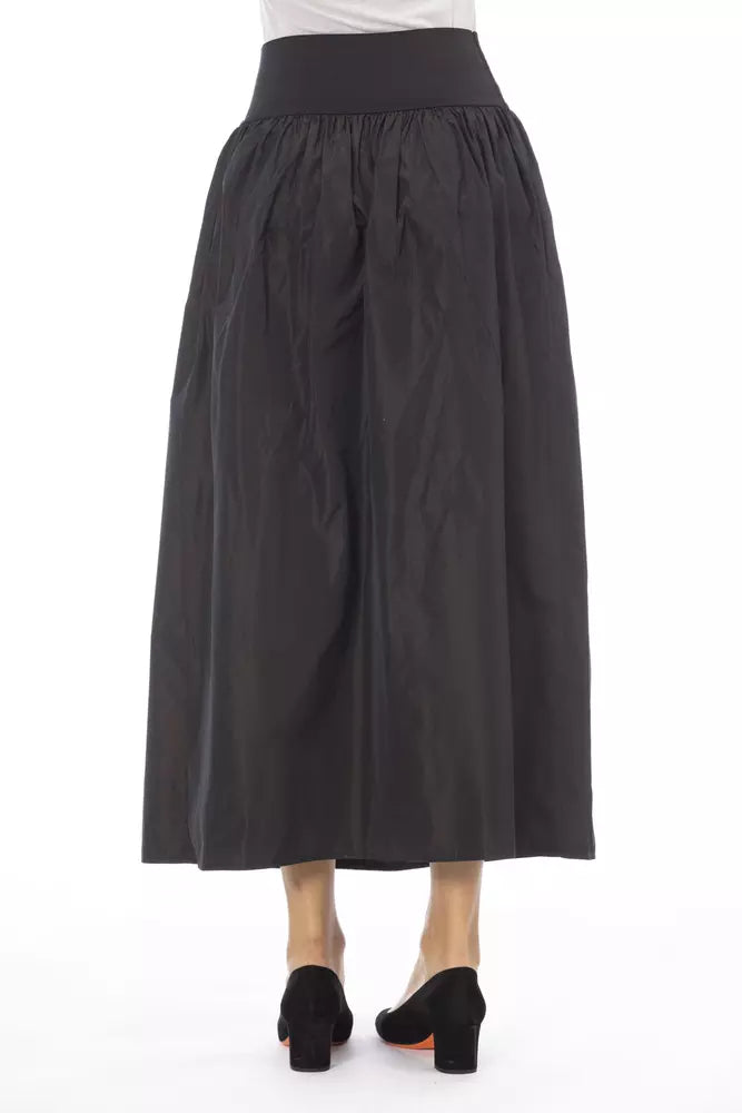 Alpha Studio Brown Polyester Skirt