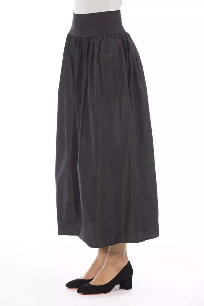 Alpha Studio Brown Polyester Skirt