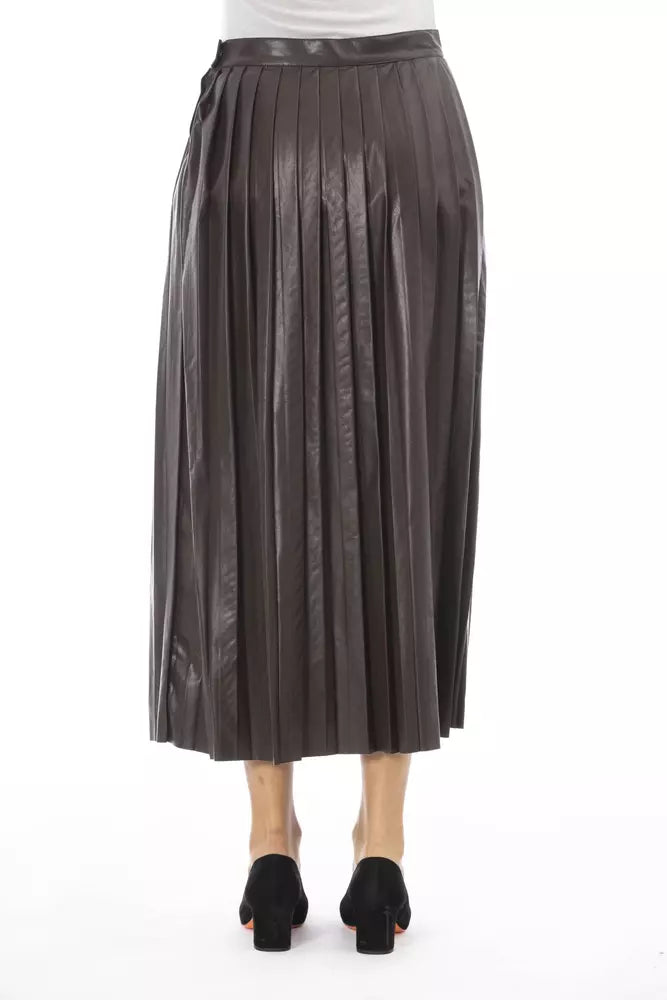 Alpha Studio Brown Polyethylene Skirt