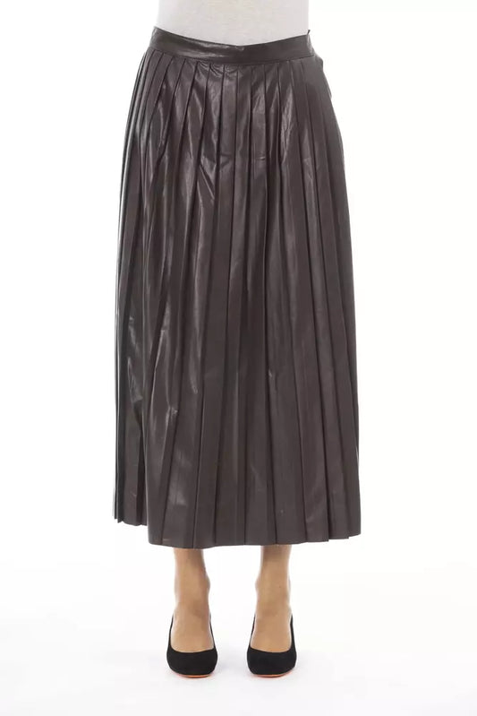 Alpha Studio Brown Polyethylene Skirt