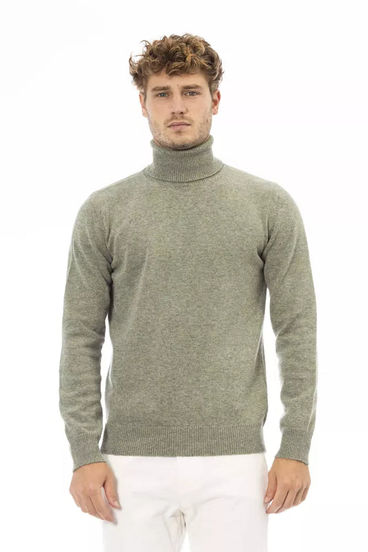 Alpha Studio Green Wool Sweater