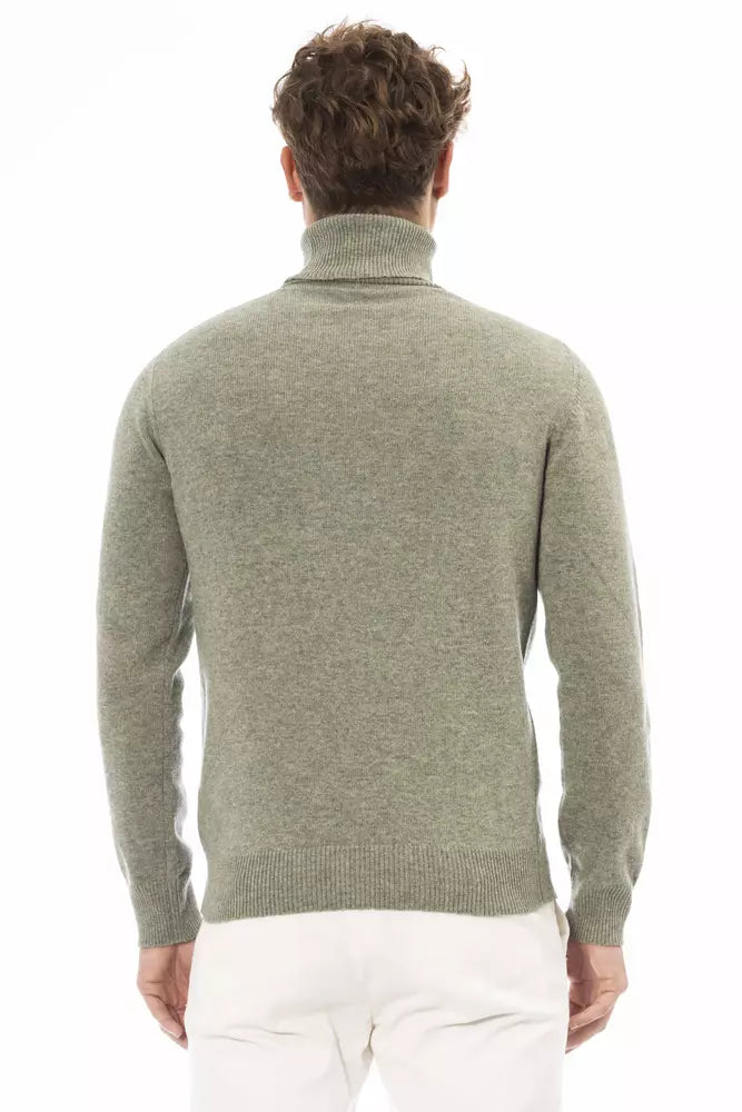 Alpha Studio Green Wool Sweater