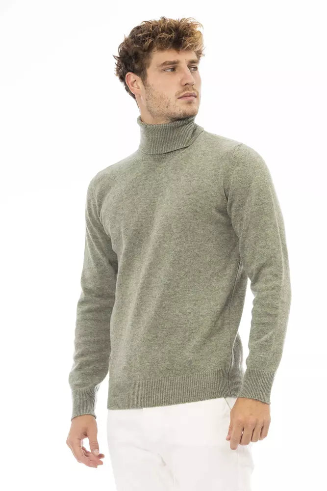 Alpha Studio Green Wool Sweater