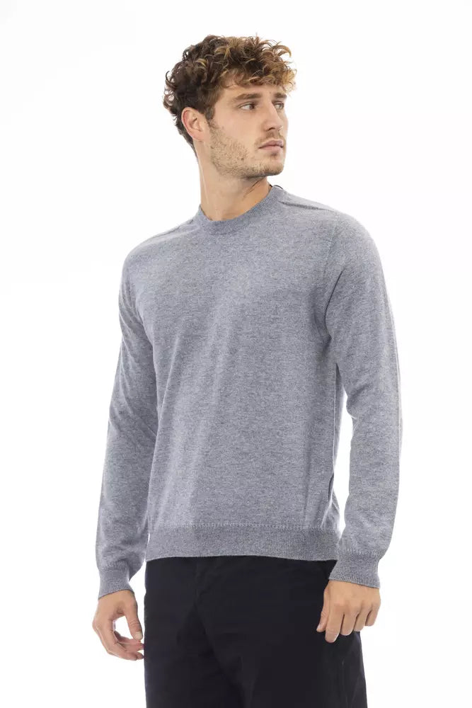 Alpha Studio Light Blue Viscose Sweater