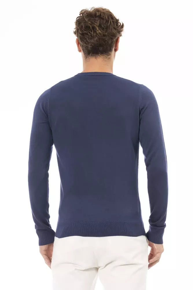 Baldinini Trend Blue Modal Sweater