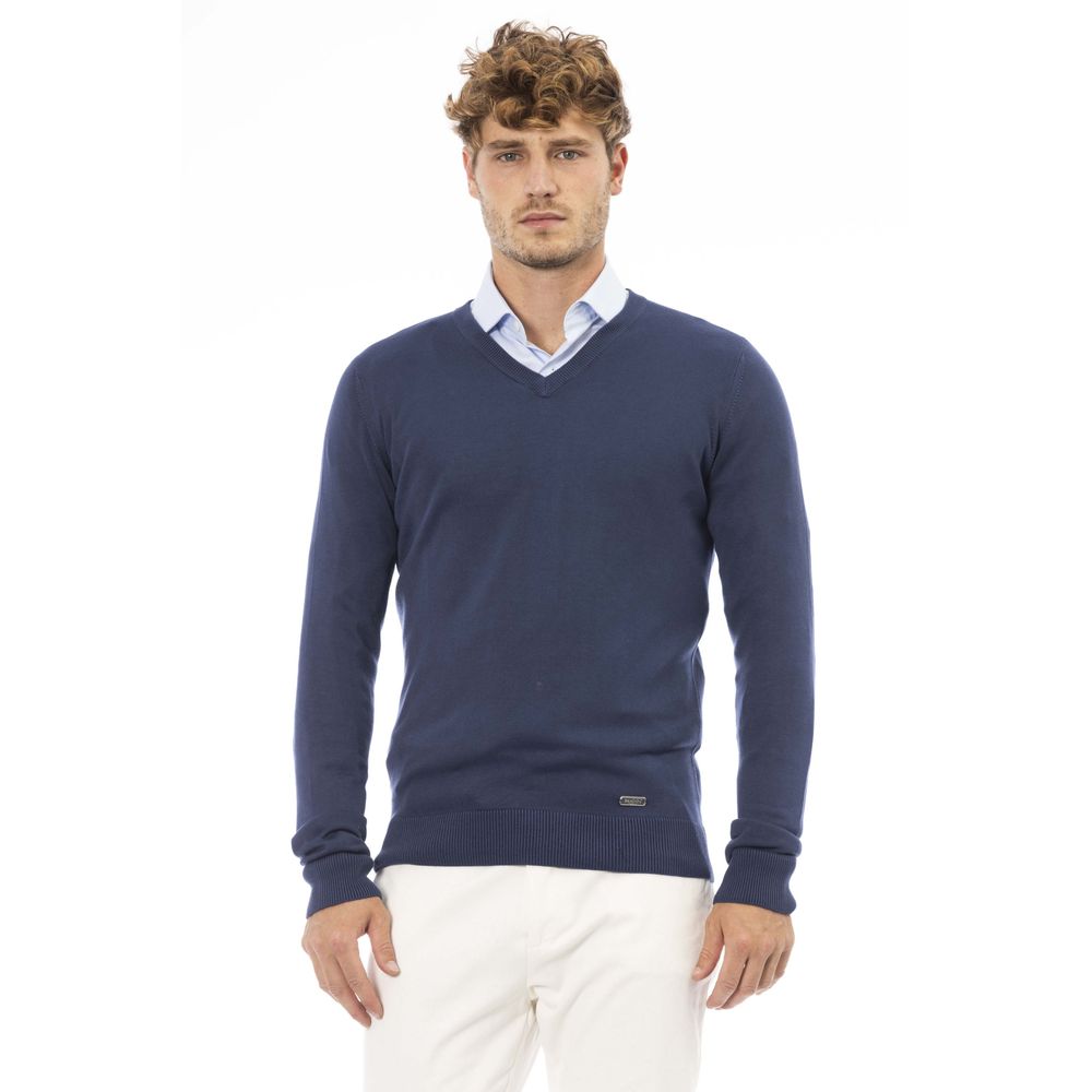 Baldinini Trend Blue Modal Sweater