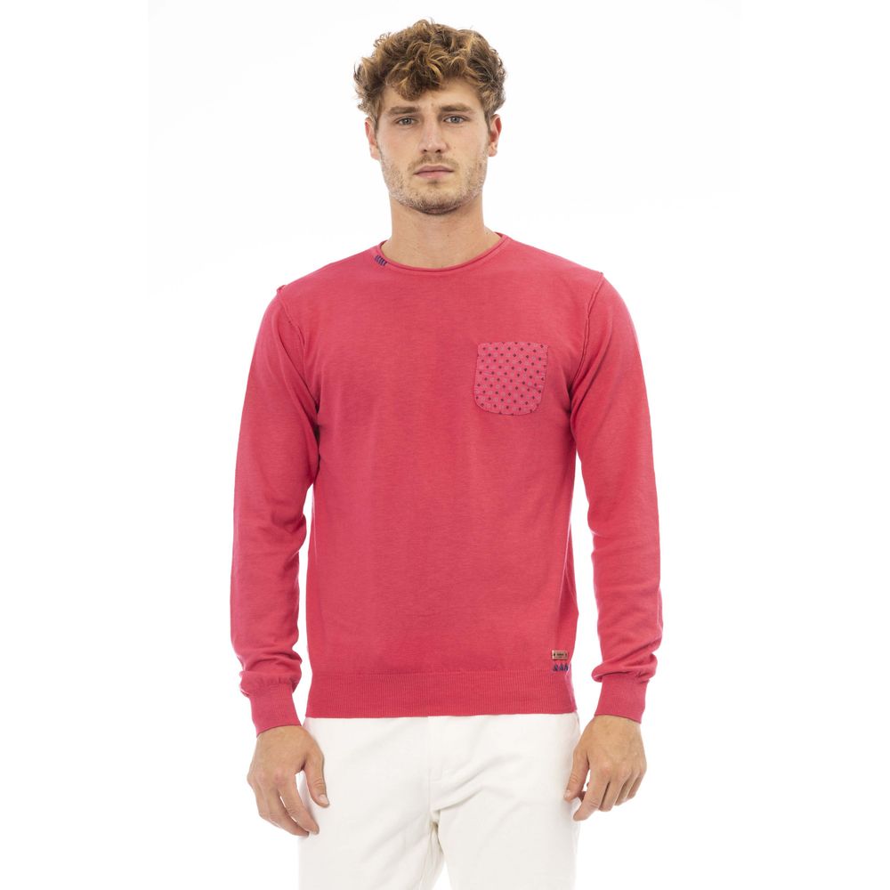 Baldinini Trend Red Cotton Sweater