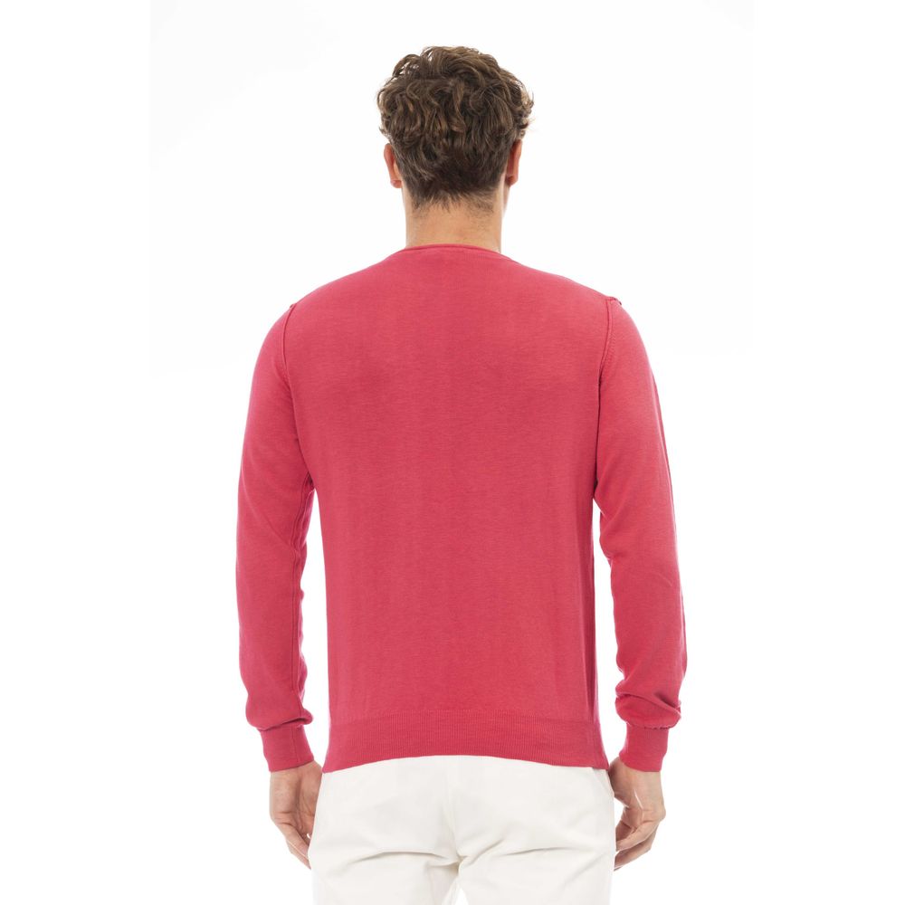 Baldinini Trend Red Cotton Sweater