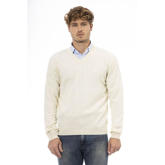 Sergio Tacchini White Wool Sweater