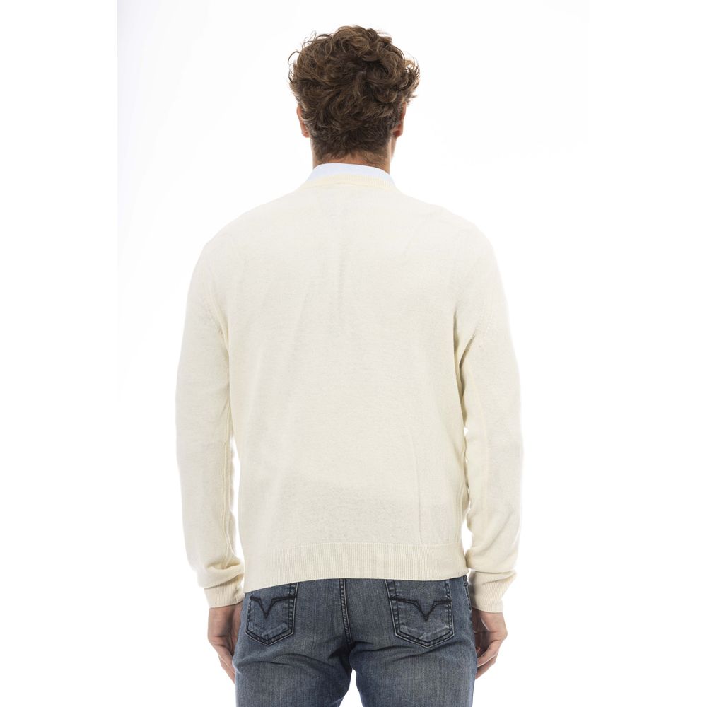 Sergio Tacchini White Wool Sweater