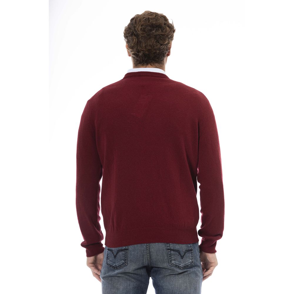 Sergio Tacchini Burgundy Wool Sweater