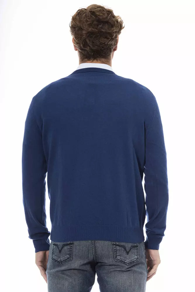 Sergio Tacchini Blue Wool Sweater