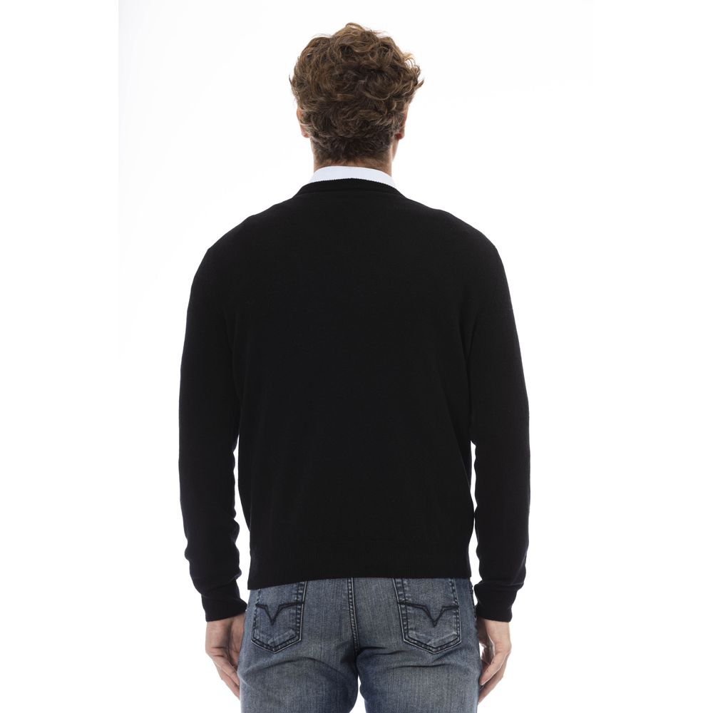 Sergio Tacchini Black Wool Sweater