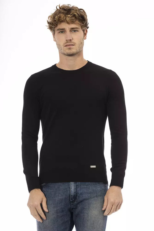 Baldinini Trend Black Wool Sweater