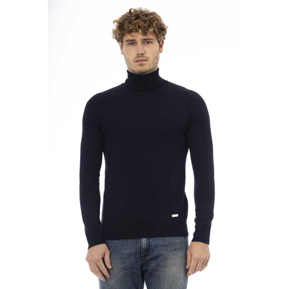 Baldinini Trend Blue Wool Sweater