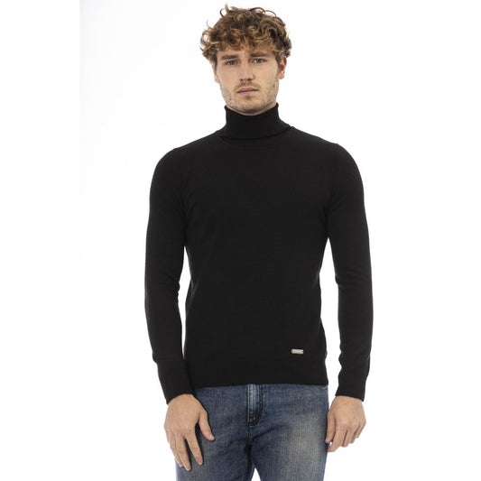 Baldinini Trend Black Wool Sweater