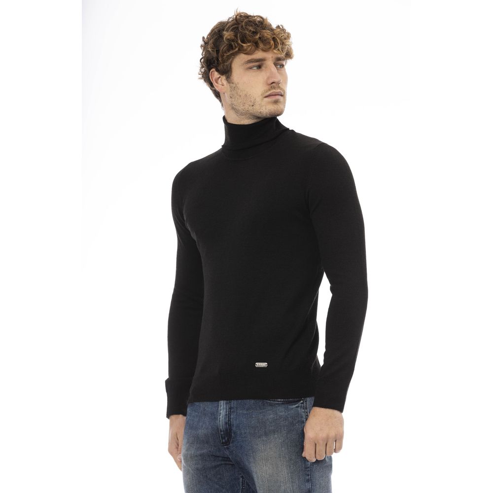 Baldinini Trend Black Wool Sweater