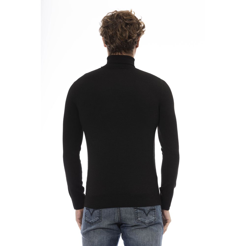 Baldinini Trend Black Wool Sweater