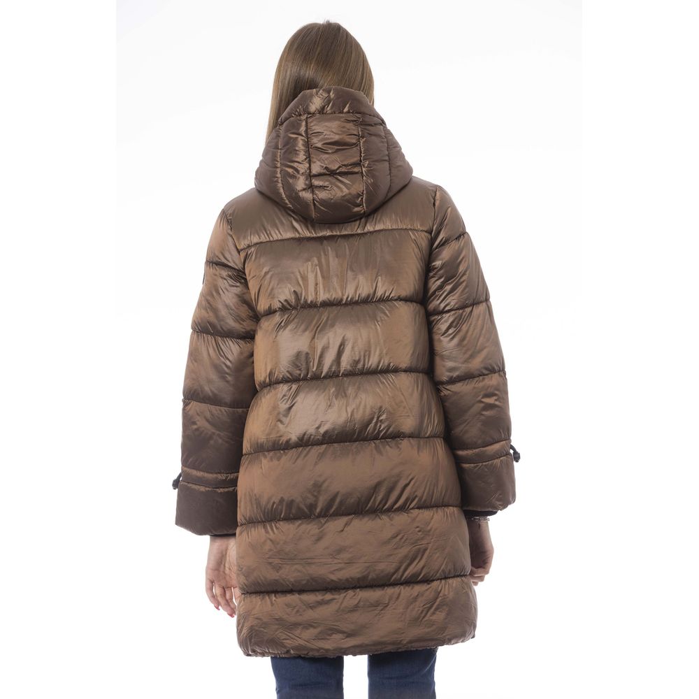 Baldinini Trend Brown Nylon Jackets & Coat