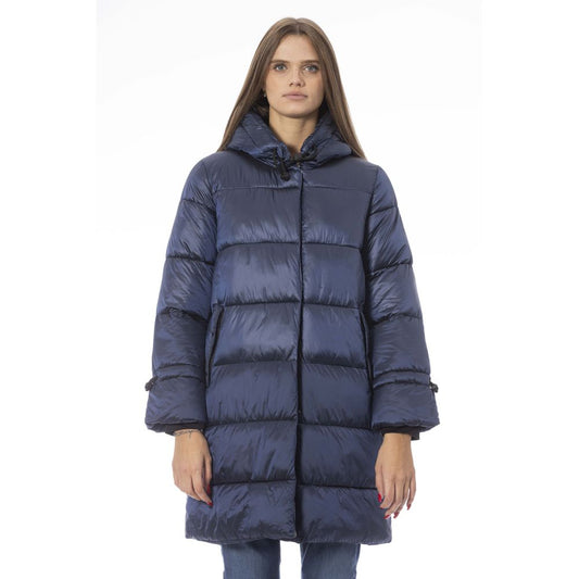 Baldinini Trend Light Blue Nylon Jackets & Coat