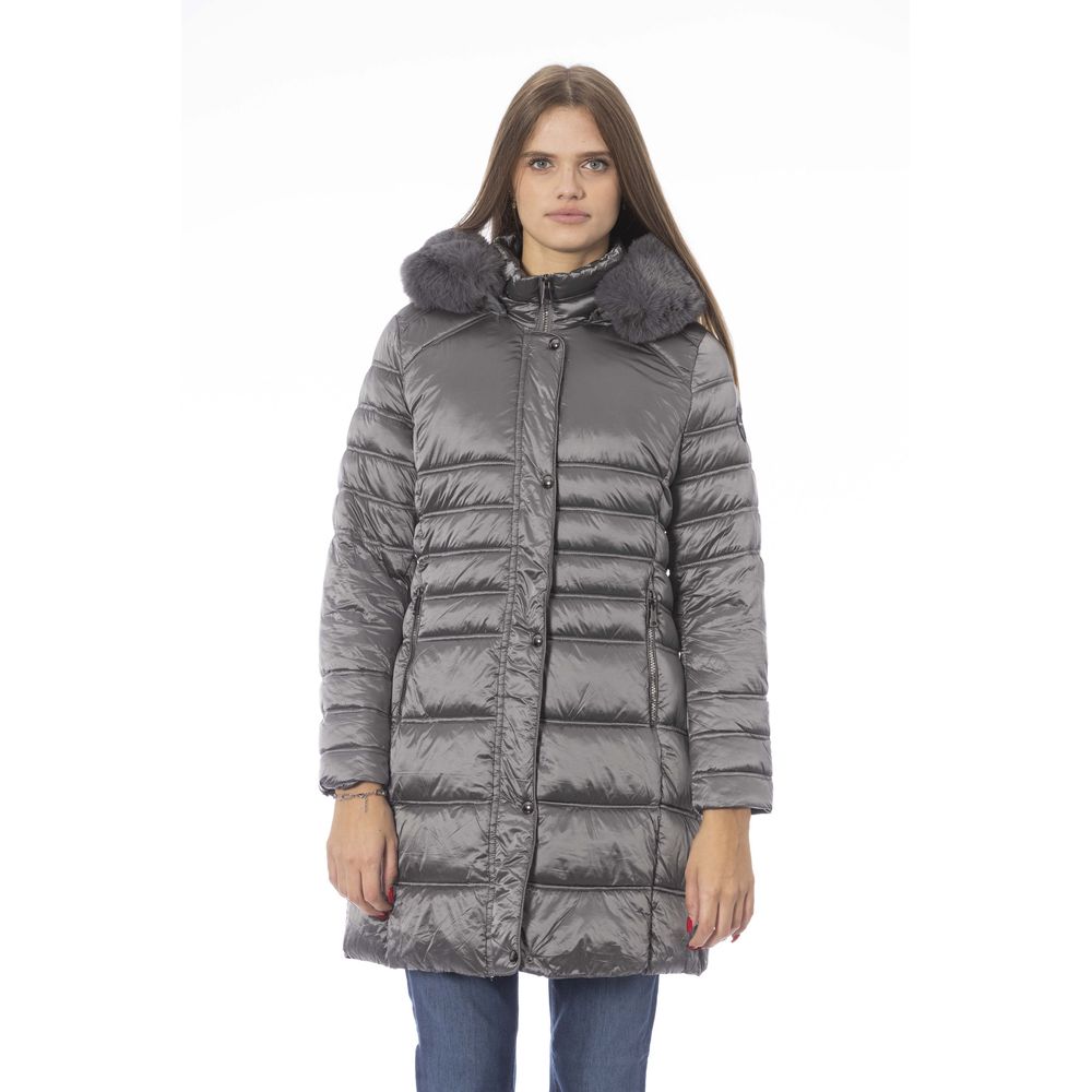 Baldinini Trend Gray Polyester Jackets & Coat