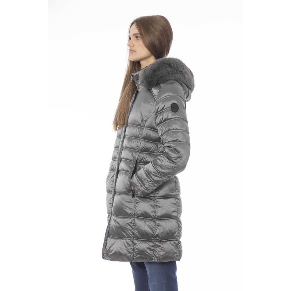 Baldinini Trend Gray Polyester Jackets & Coat