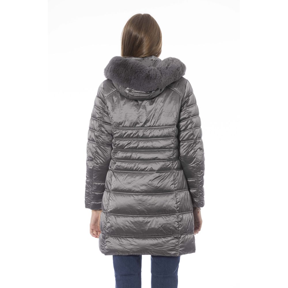 Baldinini Trend Gray Polyester Jackets & Coat