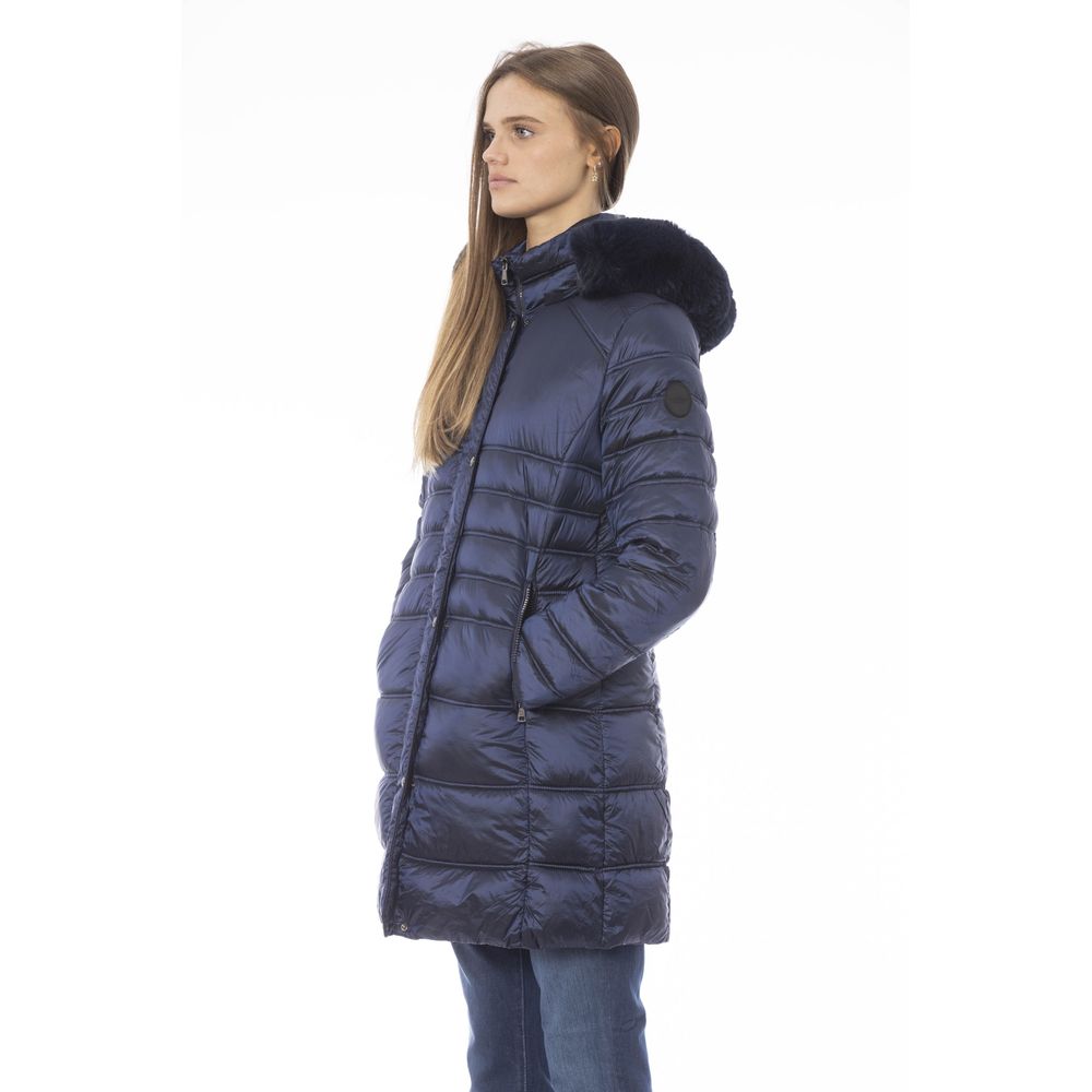 Baldinini Trend Light Blue Polyester Jackets & Coat