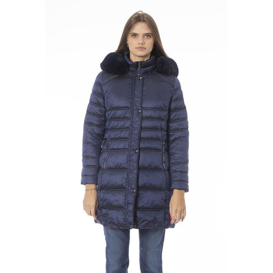 Baldinini Trend Light Blue Polyester Jackets & Coat