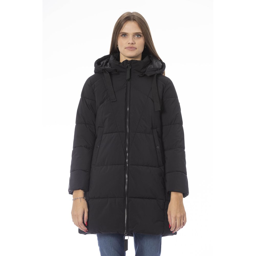 Baldinini Trend Black Polyester Jackets & Coat