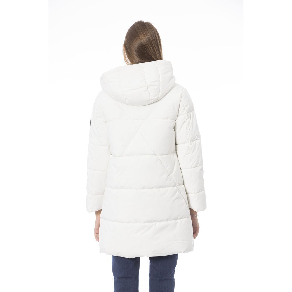 Baldinini Trend White Polyester Jackets & Coat