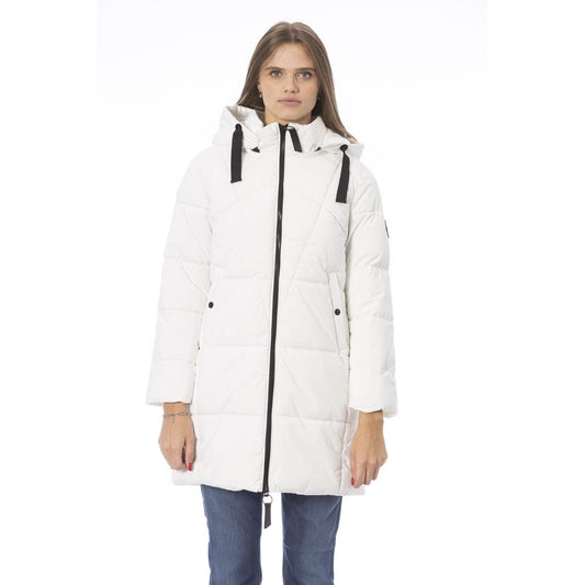 Baldinini Trend White Polyester Jackets & Coat