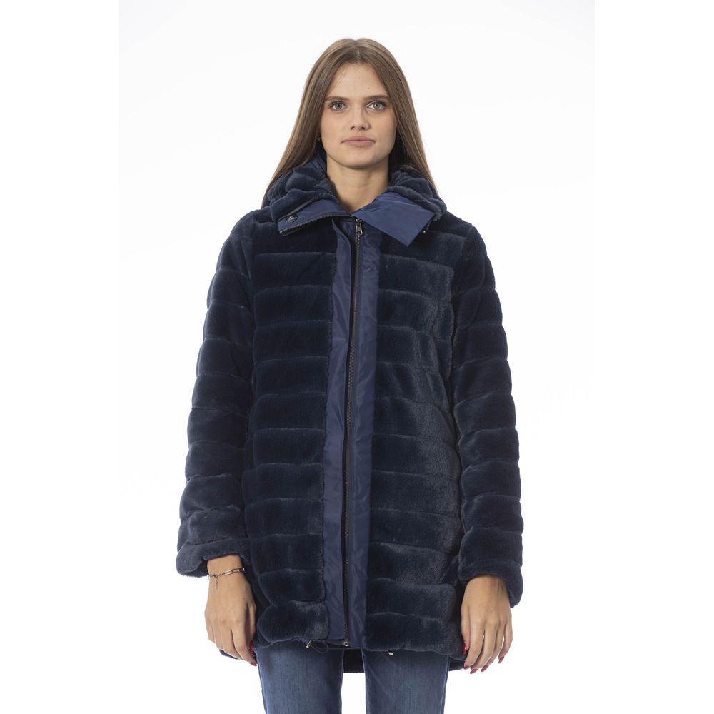 Baldinini Trend Light Blue Polyester Jackets & Coat