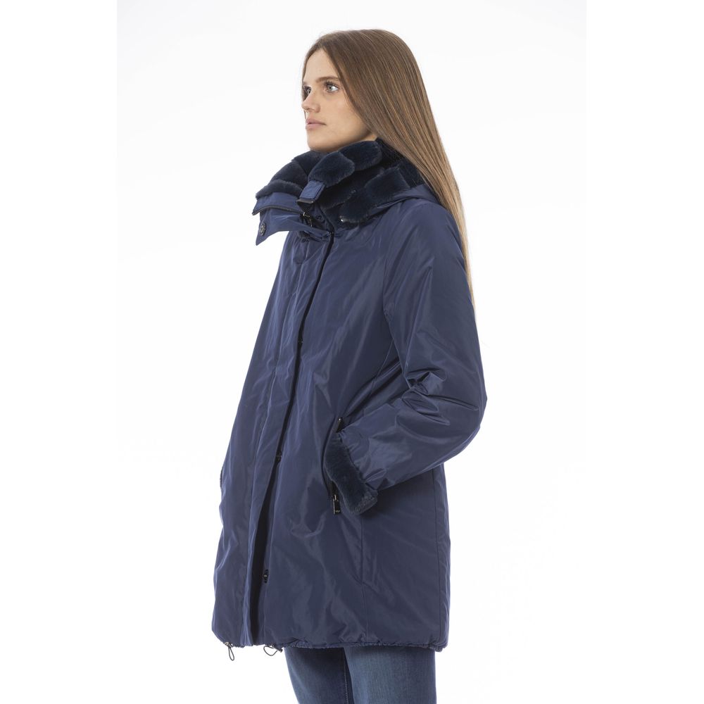 Baldinini Trend Light Blue Polyester Jackets & Coat