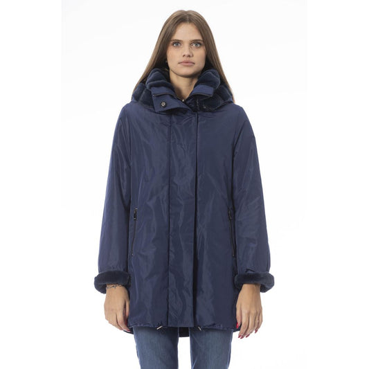 Baldinini Trend Light Blue Polyester Jackets & Coat