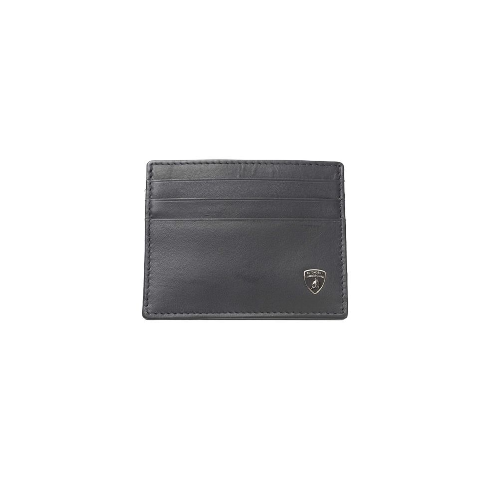 Automobili Lamborghini Blue CALF Leather Wallet