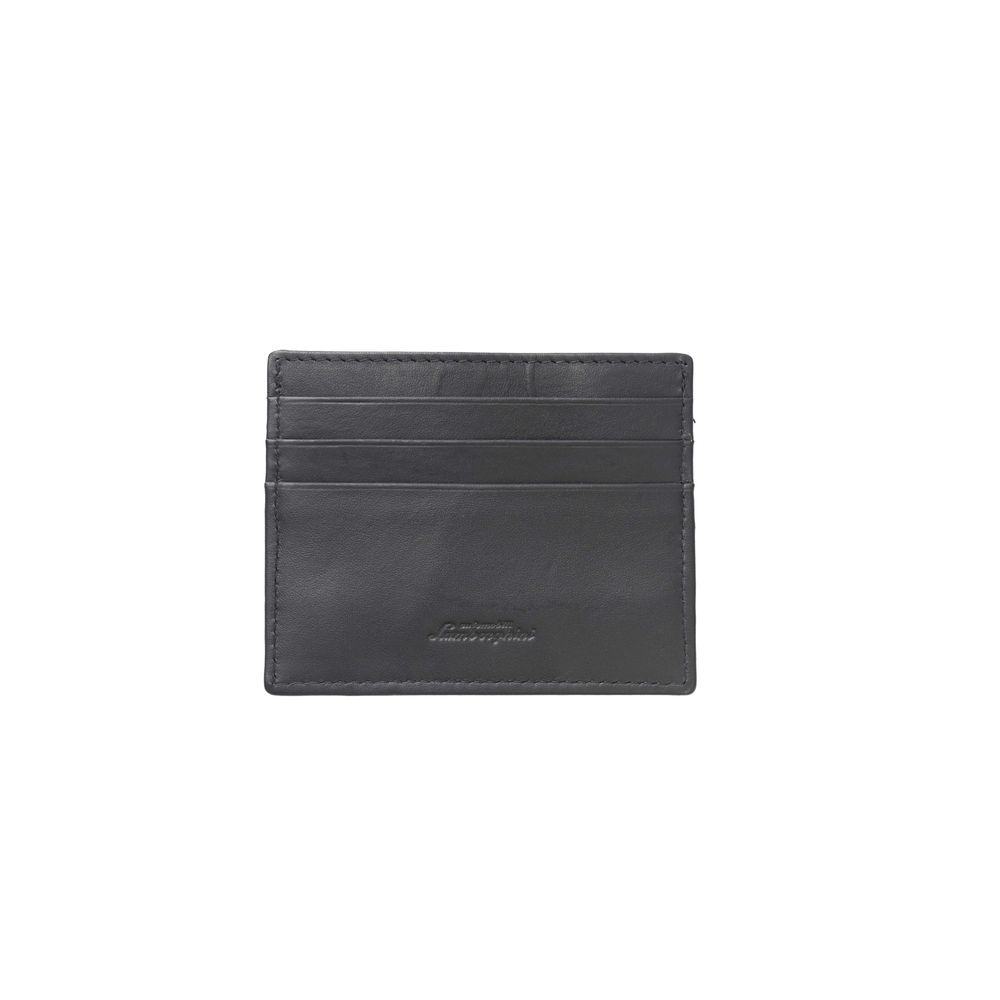 Automobili Lamborghini Blue CALF Leather Wallet