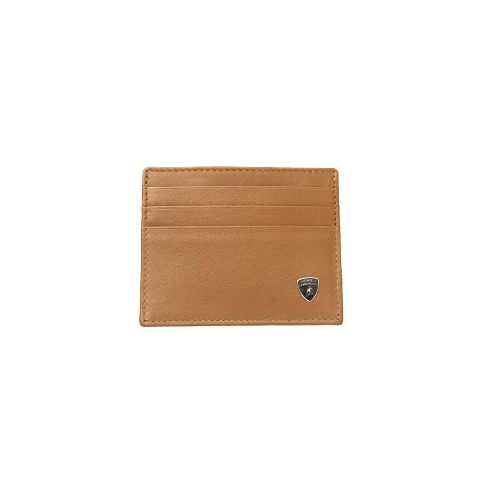 Automobili Lamborghini Yellow CALF Leather Wallet