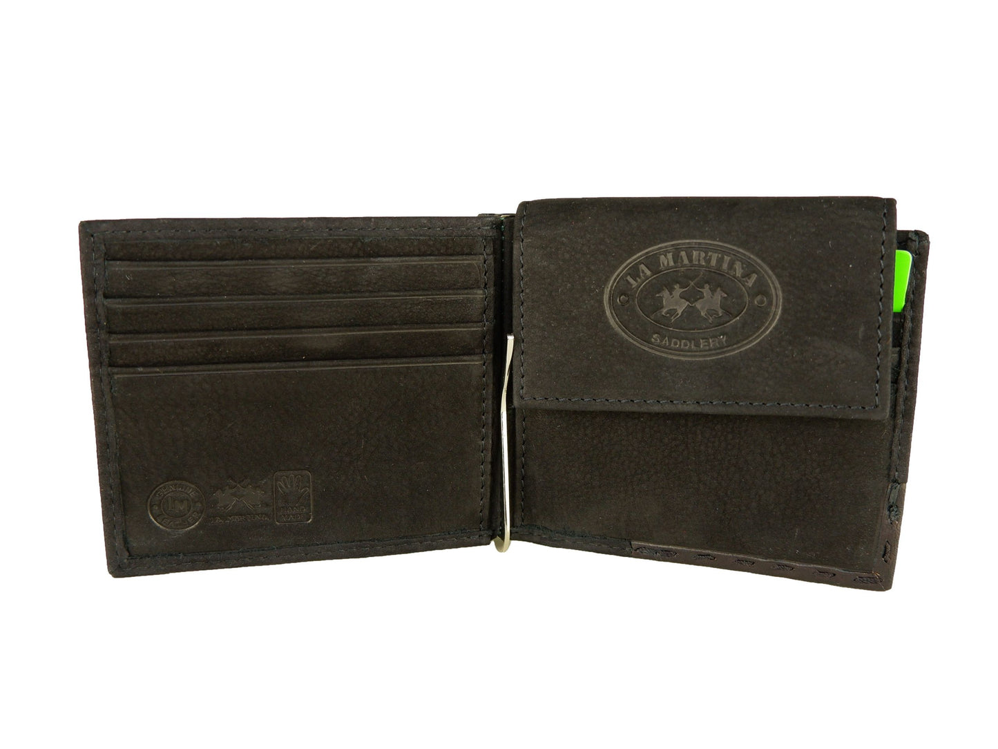 La Martina Black Leather Wallet