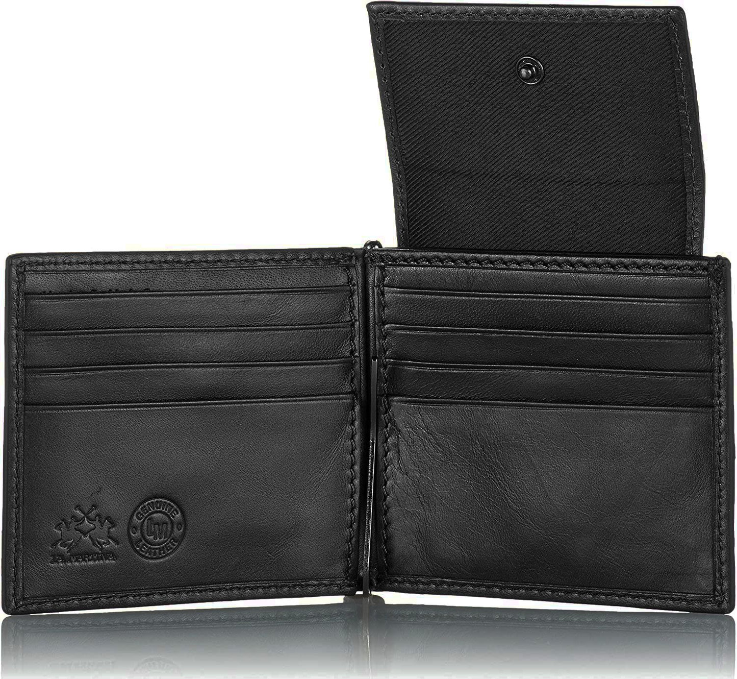 La Martina Nero Leather Wallet