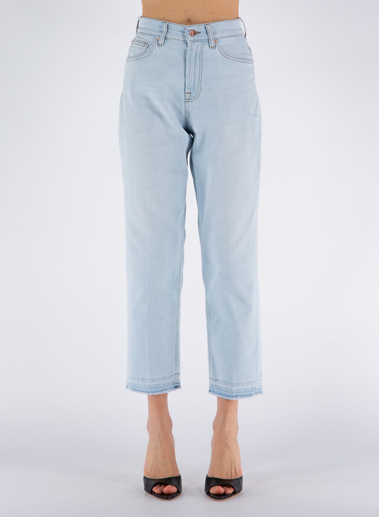 Don The Fuller Light Blue Cotton Jeans & Pant