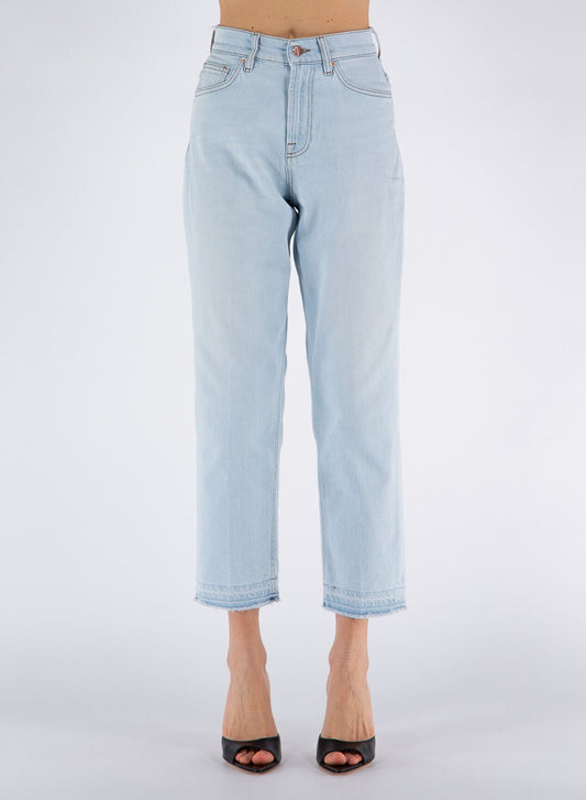 Don The Fuller Light Blue Cotton Jeans & Pant