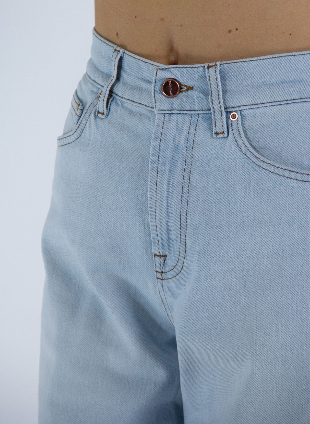 Don The Fuller Light Blue Cotton Jeans & Pant