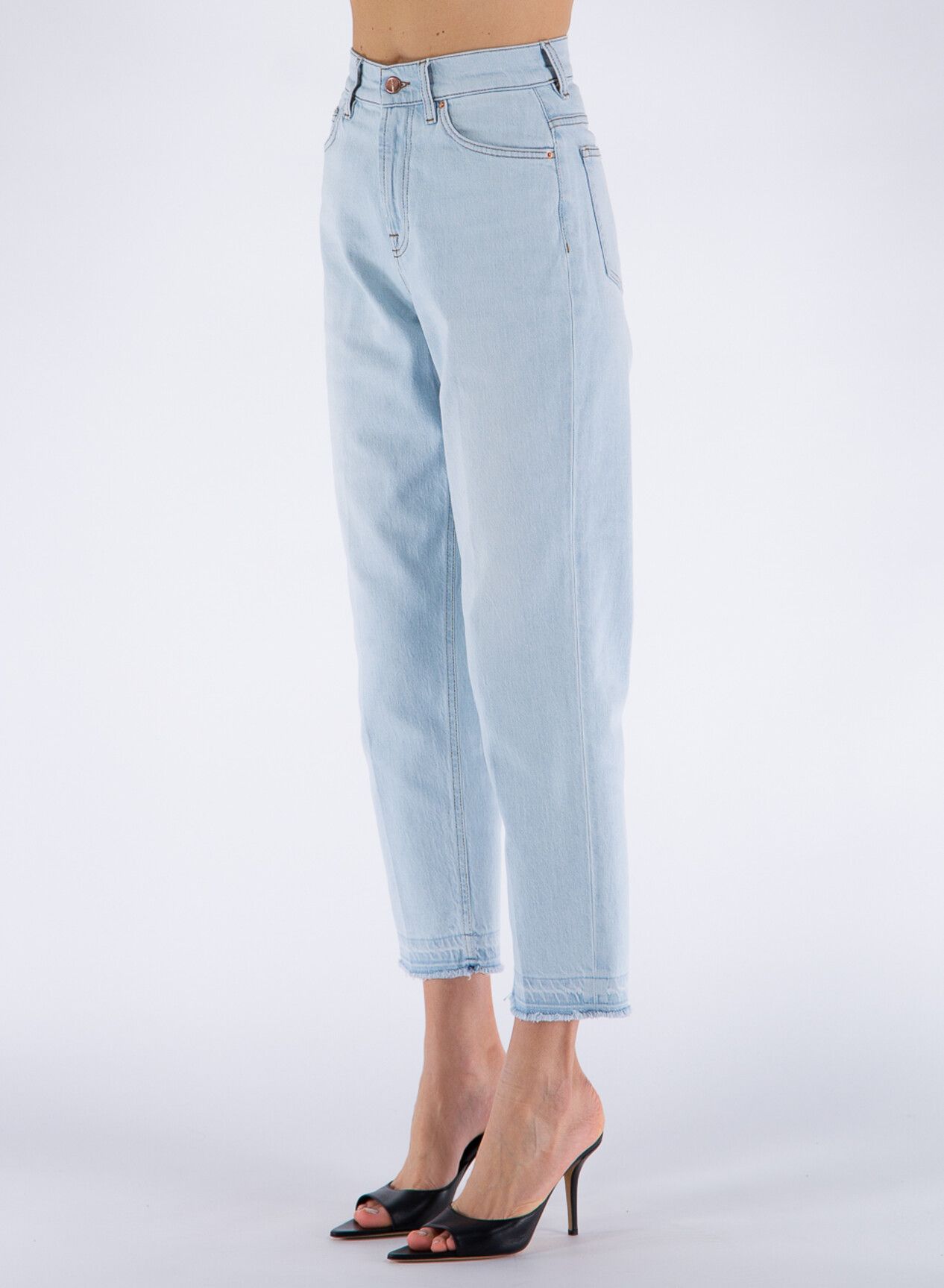 Don The Fuller Light Blue Cotton Jeans & Pant